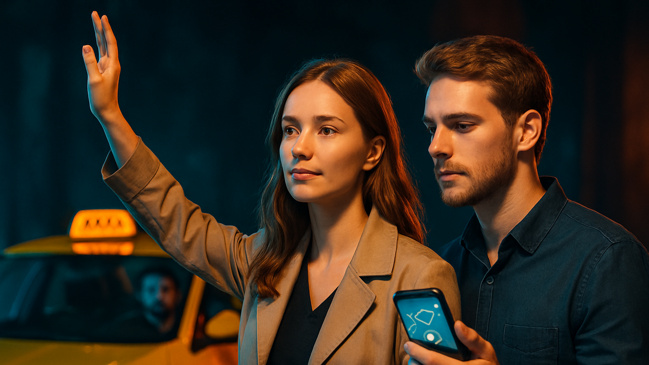 Explicar cómo una organización del taxi integra una app propia para reservas, seguimiento del vehículo y pago digital, mejorando la experiencia tanto del cliente como del profesional.