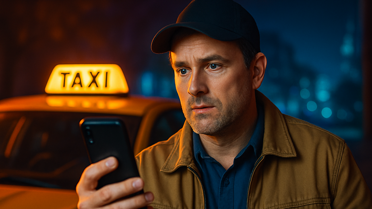 Contar cómo un taxista encontró un móvil perdido lleno de fotos importantes y se esforzó por localizar al dueño, demostrando el valor de la ética profesional en el sector.