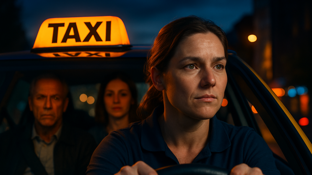 Relatar el caso de una taxista mujer que rompe estereotipos en su ciudad, contando las reacciones de los pasajeros y cómo ha ido ganando respeto y fidelizando clientela.