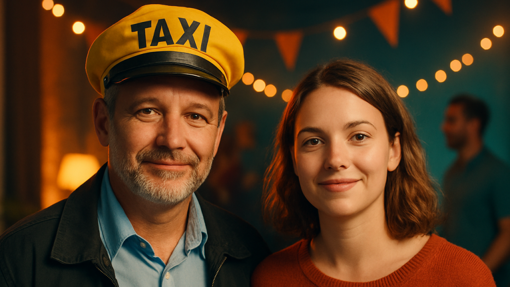 Relatar la historia de un pasajero que, después de años usando el mismo taxi para ir a rehabilitación, terminó invitando al taxista a su fiesta de recuperación como gesto de agradecimiento.