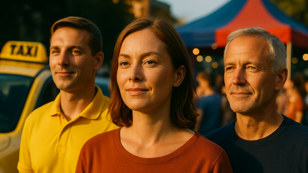 Contar cómo una marca de taxis participa en iniciativas locales, patrocina eventos del barrio y se implica en la vida de la ciudad para reforzar su imagen cercana y comprometida.