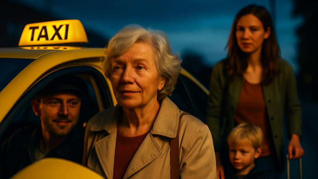 Ventajas del taxi frente a otros medios de transporte urbano para personas mayores, viajeros con maletas o familias con niños, destacando la cercanía puerta a puerta y la atención personalizada del taxista.