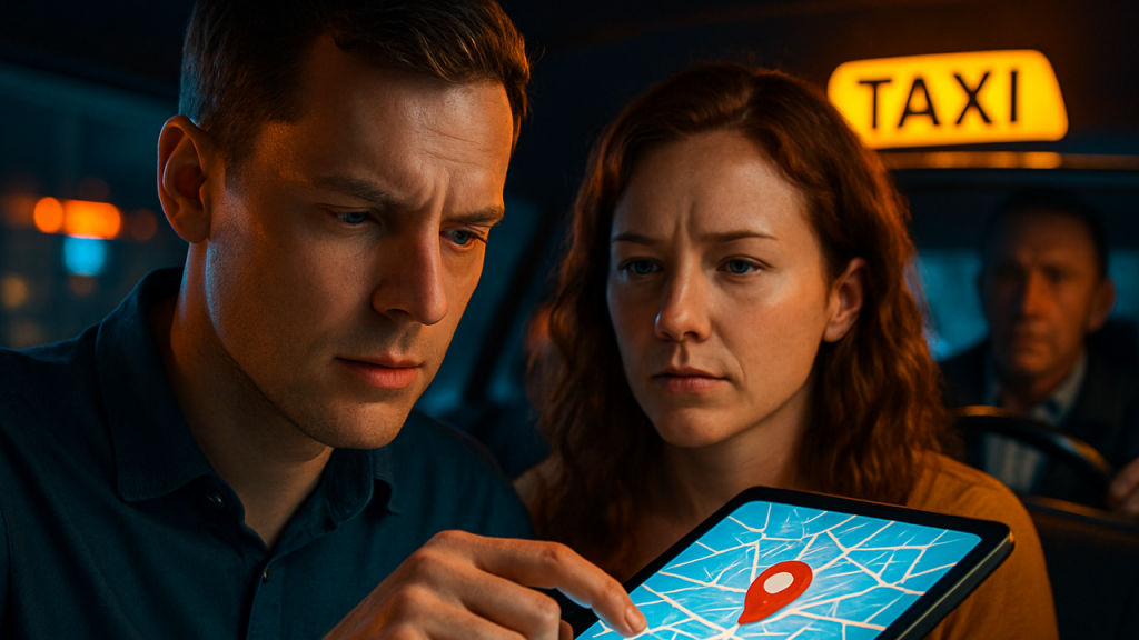 Explicar el uso de herramientas de geolocalización y análisis de datos por parte de una empresa de taxis para optimizar rutas, reducir tiempos de espera y mejorar la rentabilidad.