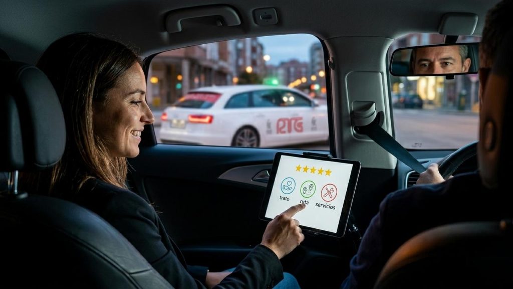 Contar cómo una empresa de taxis mide la satisfacción del cliente mediante encuestas rápidas tras el viaje y utiliza esos datos para mejorar rutas, trato y servicios adicionales.